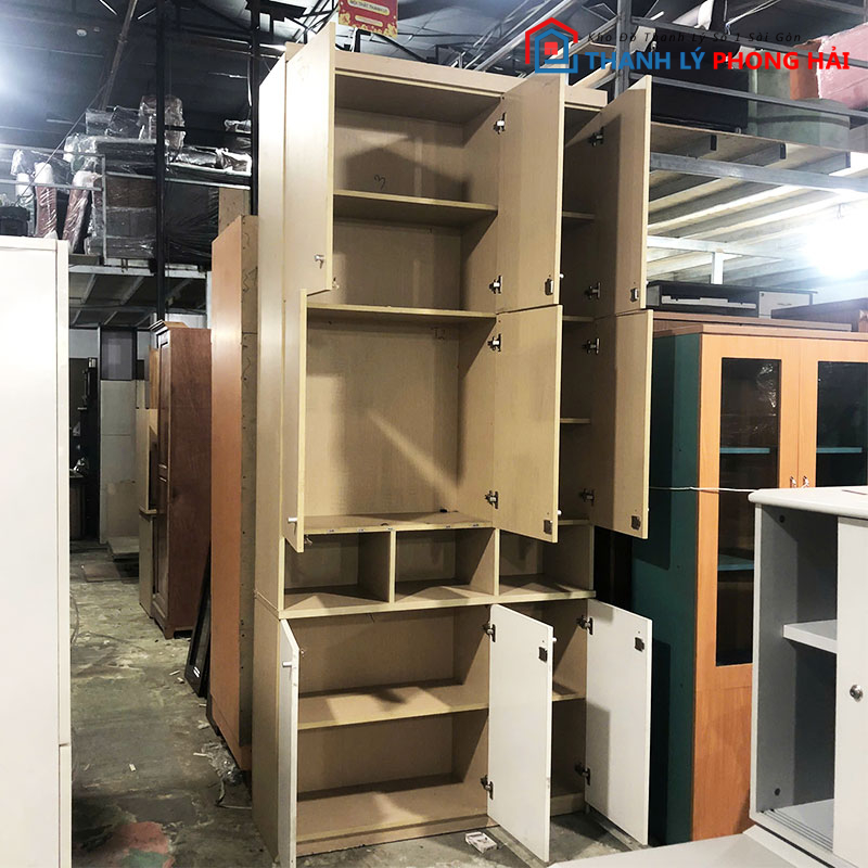 tu-ho-so-9-canh-1m2-kem-ke-trung-bay-cu-1 Tủ Hồ Sơ 9 Cánh 1m2 Kèm Kệ Trưng Bày Cũ