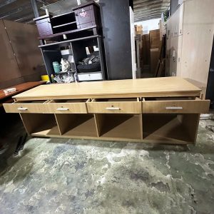 Tủ Hồ Sơ Gỗ Công Nghiệp 2m45 Kèm Ngăn Kéo Cũ