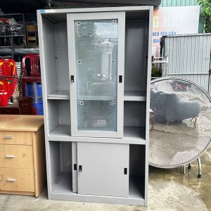 Tủ Hồ Sơ Sắt 1m Cửa Lùa Cũ