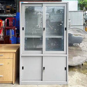 Tủ Hồ Sơ Sắt 1m Cửa Lùa Cũ