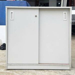 Tủ Hồ Sơ Sắt 2 Ngăn Cửa Lùa 80cm Cũ