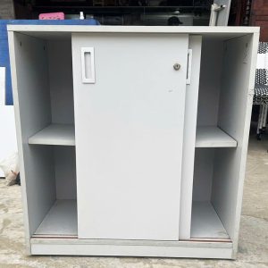 Tủ Hồ Sơ Sắt 2 Ngăn Cửa Lùa 80cm Cũ