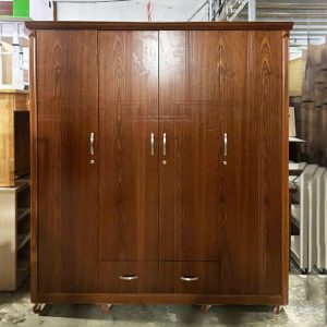 Tủ Quần Áo 1m8 Gỗ MDF 4 Cánh Cũ