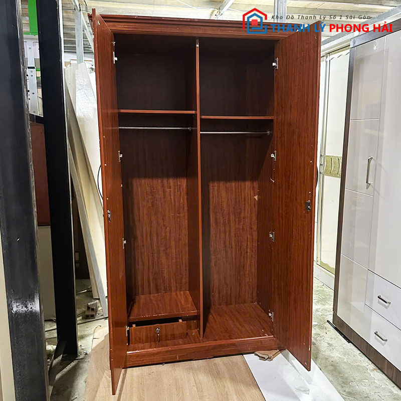 tu-quan-ao-2-canh-go-cn-1m2-cu-1 Tủ Quần Áo 2 Cánh Gỗ CN 1m2 Cũ