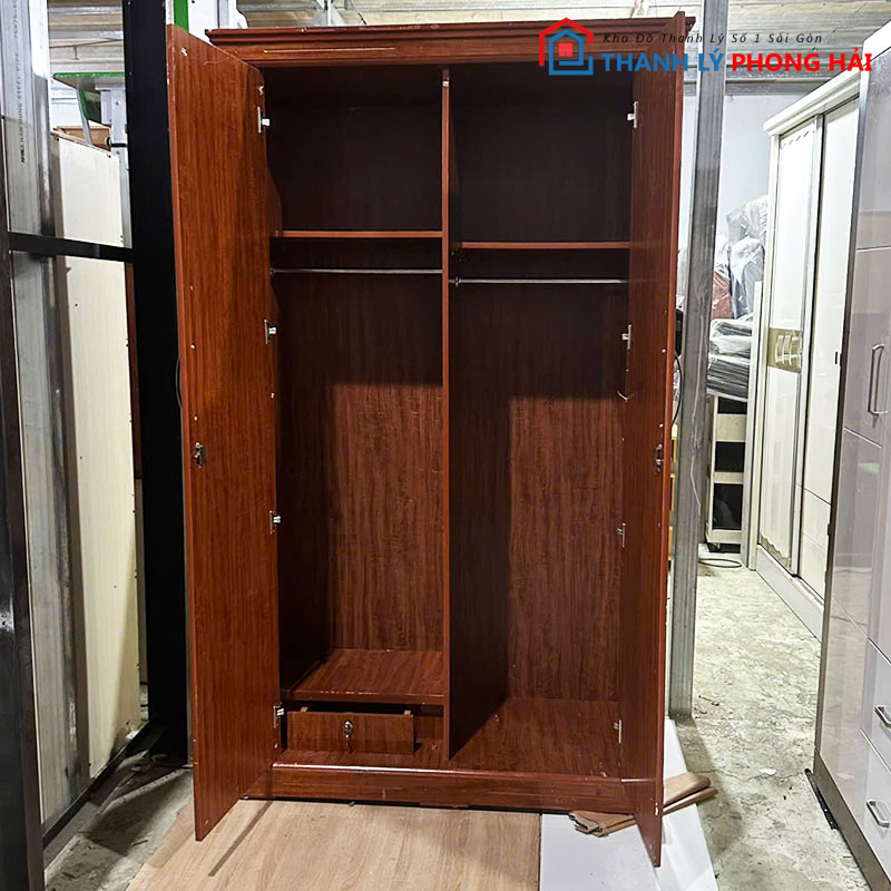 tu-quan-ao-2-canh-go-cn-1m2-cu-3 Tủ Quần Áo 2 Cánh Gỗ CN 1m2 Cũ