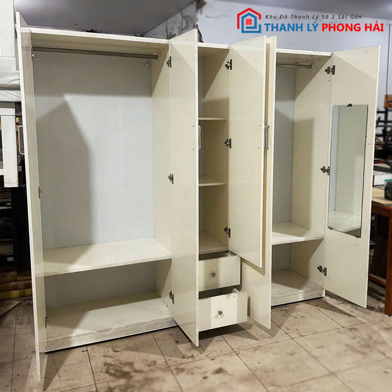 tu-quan-ao-2m03-nhua-nhieu-ngan-cu-4 Tủ Quần Áo 2m03 Nhựa Nhiều Ngăn Cũ