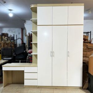 Tủ Quần Áo Gỗ MDF 2m7 Kết Hợp Bàn Học Cũ
