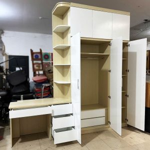 Tủ Quần Áo Gỗ MDF 2m7 Kết Hợp Bàn Học Cũ