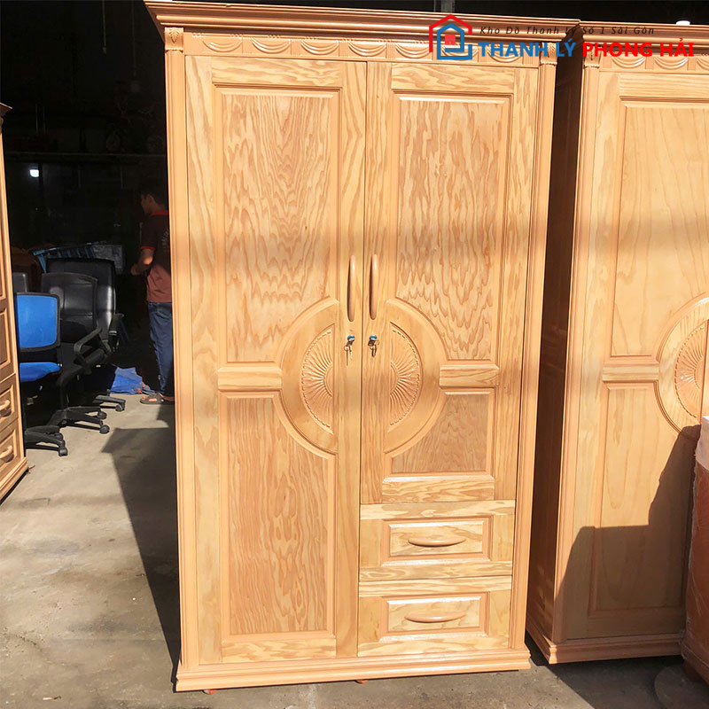 tu-quan-ao-go-soi-1m2-moi-99-1 Thanh Lý Tủ Quần Áo Gỗ Sồi 1m2 Mới 99%