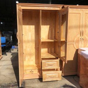 Thanh Lý Tủ Quần Áo Gỗ Sồi 1m2 Mới 99%