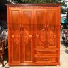 Tủ Quần Áo Gỗ Tự Nhiên Phủ Bì 1m77 Mới 99%