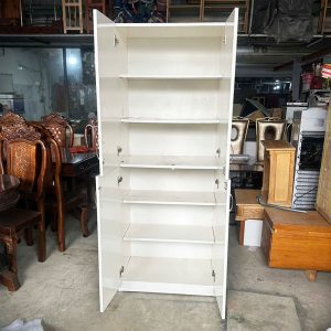 Tủ Trưng Bày 4 Cánh 1m75 Màu Trắng Cũ