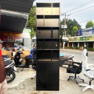 Tủ Trưng Bày 70cm Gỗ Sơn Đen Cũ