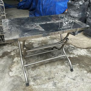 Bàn Ăn Inox Cũ 1m1 Gấp Gọn