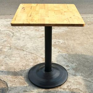 Bàn Cafe Chân Sắt Tròn Mặt Gỗ Vuông 60cm Cũ