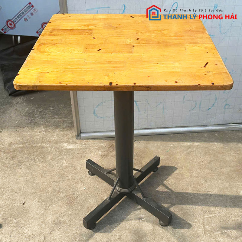ban-cafe-mat-go-57cm-chan-sat-1 Bàn Cafe 57cm Chân Sắt Chữ X Mặt Gỗ Cũ