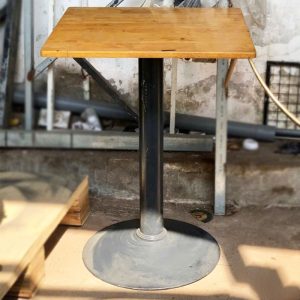 Bàn Cafe Mặt Gỗ 57cm Chân Sắt Cũ (Nhiều Kiểu)