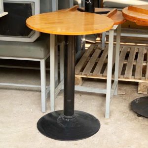Bàn Cafe Mặt Gỗ 57cm Chân Sắt Cũ (Nhiều Kiểu)