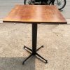 Bàn Cafe Mặt Gỗ 60cm Chân Sắt Cũ