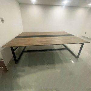 Bàn Họp Chân Sắt Mặt Gỗ 2m4 Cũ