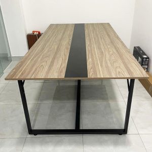Bàn Họp Chân Sắt Mặt Gỗ 2m4 Cũ