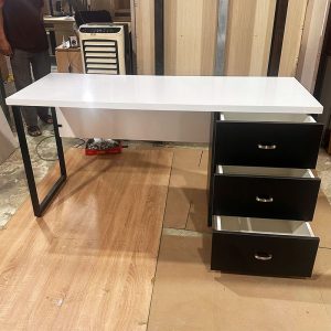 Bàn Làm Việc 1m6 Kèm Tủ Hồ Sơ Phối Trắng Đen Cũ