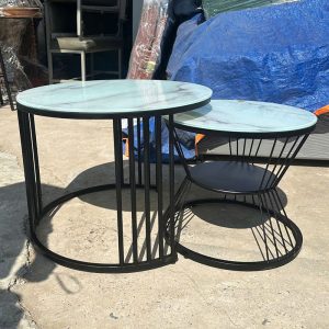 Bàn Sofa Đôi Có Eo 60cm Mặt Vân Đá Mới 99%