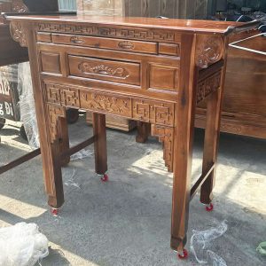Bàn Thờ Gỗ Tràm 1 Tầng Chạm Khắc (Nhiều Size) Mới 99%