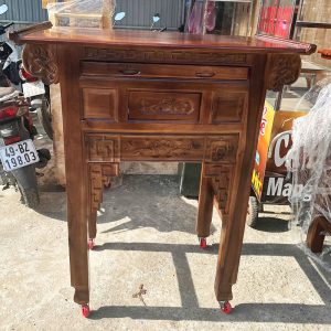 Bàn Thờ Gỗ Tràm 1 Tầng Chạm Khắc (Nhiều Size) Mới 99%
