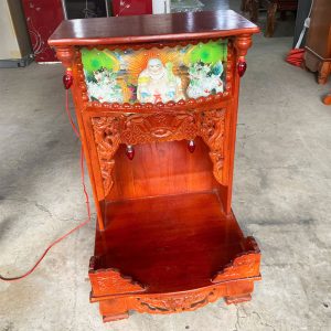 Bàn Thờ Ông Địa Gỗ Tự Nhiên 42cm Cũ