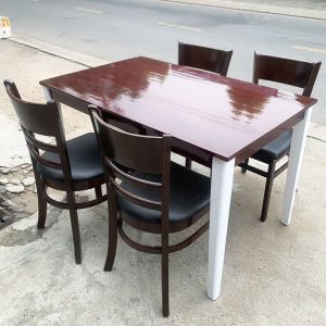 Bộ Bàn Ăn Cabin 1m2 Gỗ Tự Nhiên Cũ