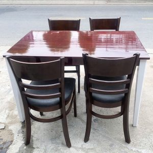 Bộ Bàn Ăn Cabin 1m2 Gỗ Tự Nhiên Cũ