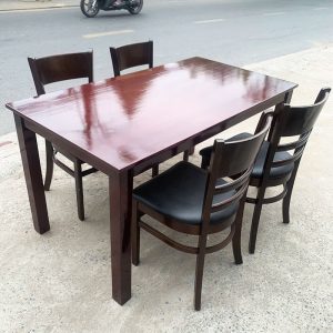Bộ Bàn Ăn Cabin 1m4 Gỗ TN Cũ