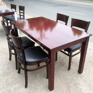 Bộ Bàn Ăn Cabin 1m4 Gỗ TN Cũ