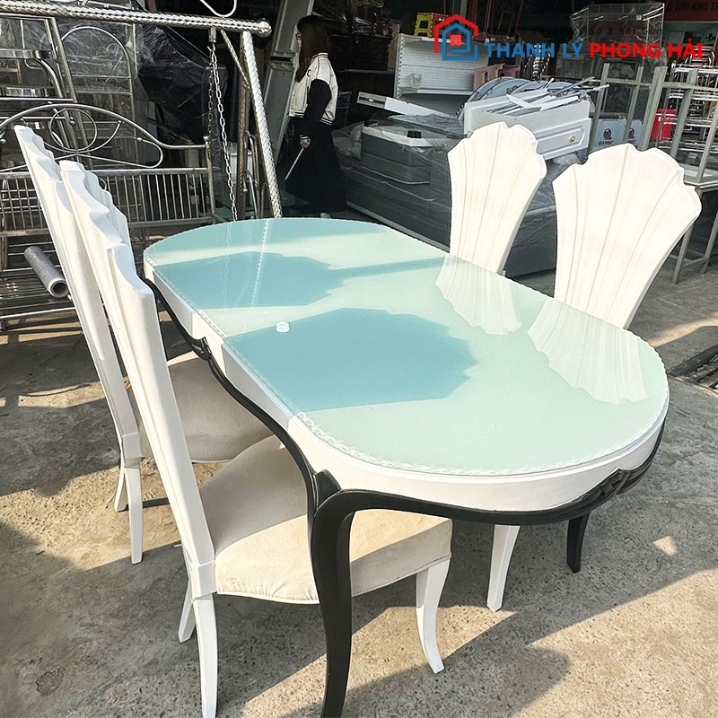 bo-ban-an-kieu-hoang-gia-1m6-3 Bộ Bàn Ăn Kiểu Hoàng Gia 1m6 Sang Trọng Cũ