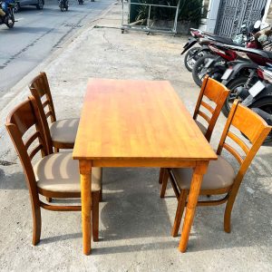 Bộ Bàn Ghế Cabin 1m2 Nệm Xám Cũ