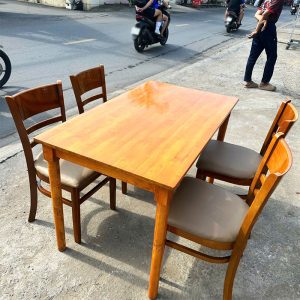 Bộ Bàn Ghế Cabin 1m2 Nệm Xám Cũ