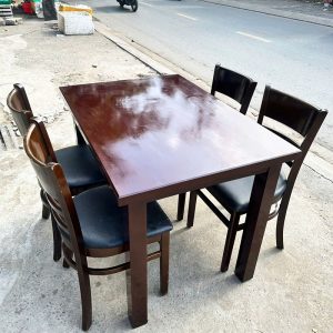 Bộ Bàn Ghế Cabin Nệm Đen 1m Cũ