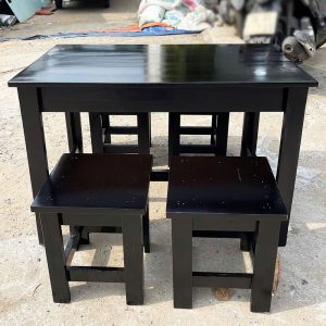 Bộ Bàn Ghế Cafe Cóc Đen 90cm Cũ