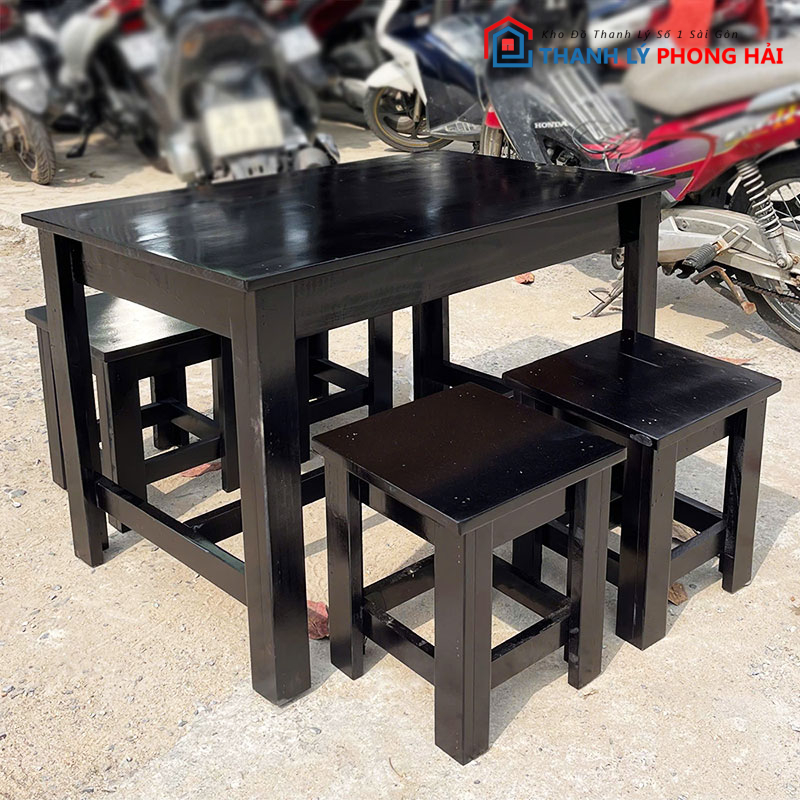bo-ban-ghe-cafe-coc-den-90cm-cu-2 Bộ Bàn Ghế Cafe Cóc Đen 90cm Mới 99%