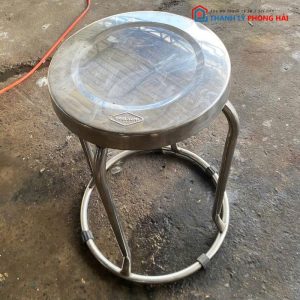 Ghế Inox Tròn Khung Liền 30cm Cũ