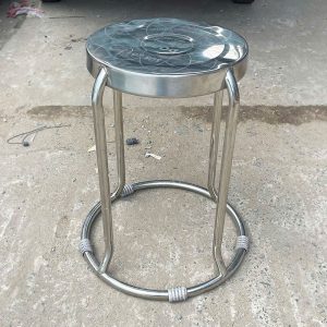 Ghế Inox Tròn Khung Liền Cũ