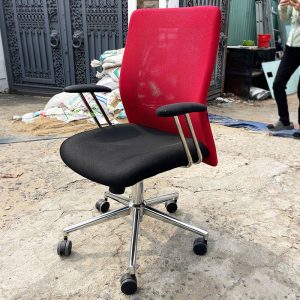 Ghế Xoay Văn Phòng Lưng Lưới Đỏ Tay Chữ T Cũ