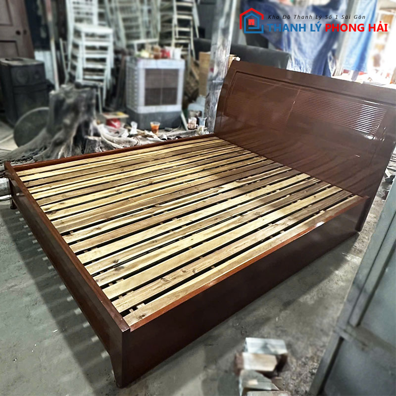 giuong-go-1m6-dau-giuong-co-hoc-cu-2 Giường Ngủ Gỗ 1m6 Đầu Giường Có Hộc Cũ