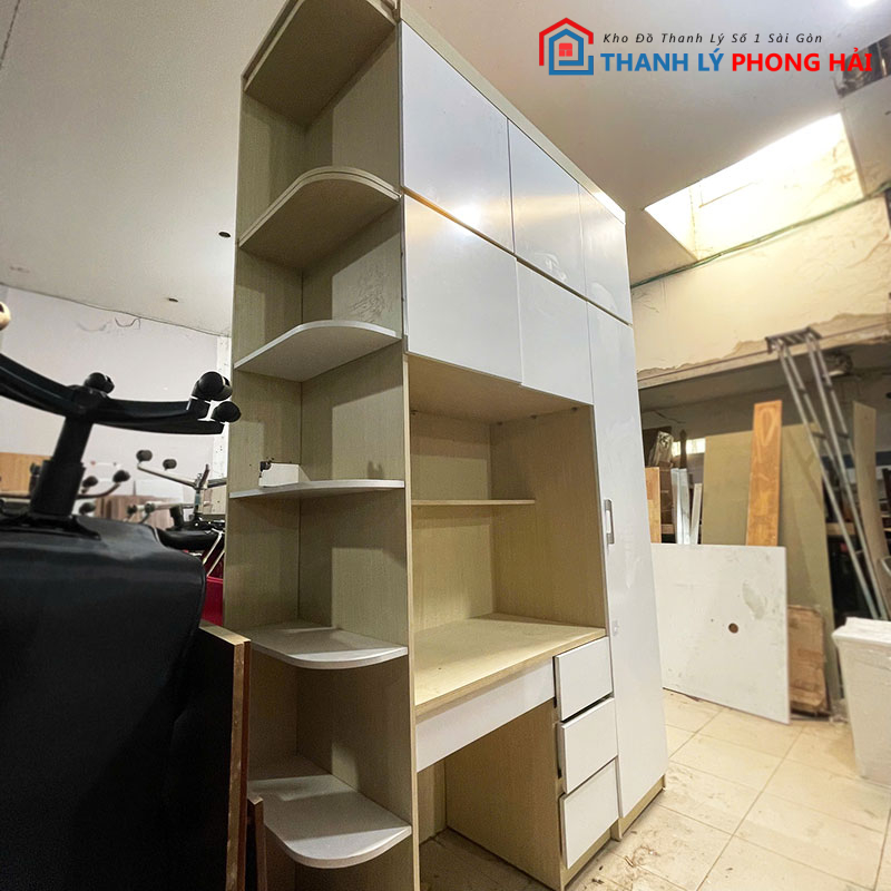 he-tu-1m74-3-trong-1-go-mdf-hien-dai-cu-2 Hệ Tủ 1m74 3 Trong 1 Gỗ MDF Hiện Đại Cũ