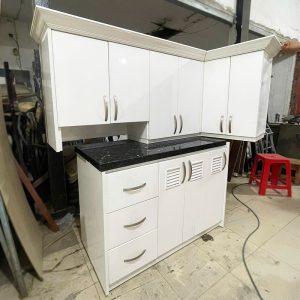 Hệ Tủ Bếp Trên Dưới Góc L 1m6 Cũ