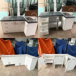 Hệ Tủ Bếp Trên Dưới Góc L 1m6 Cũ