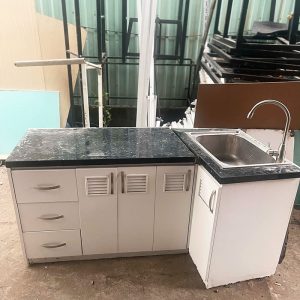 Hệ Tủ Bếp Trên Dưới Góc L 1m6 Cũ