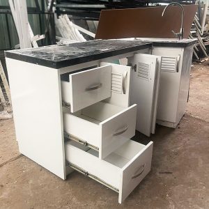 Hệ Tủ Bếp Trên Dưới Góc L 1m6 Cũ