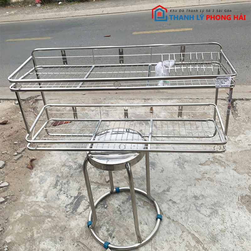 ke-inox-treo-87cm-tien-dung-moi-2 Thanh Lý Kệ Inox Treo 87cm Tiện Dụng Mới 99%